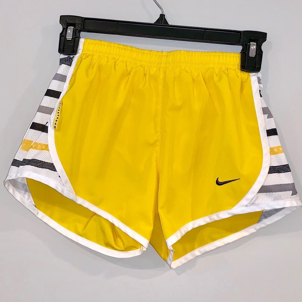 Nike kids yellow athletic shorts